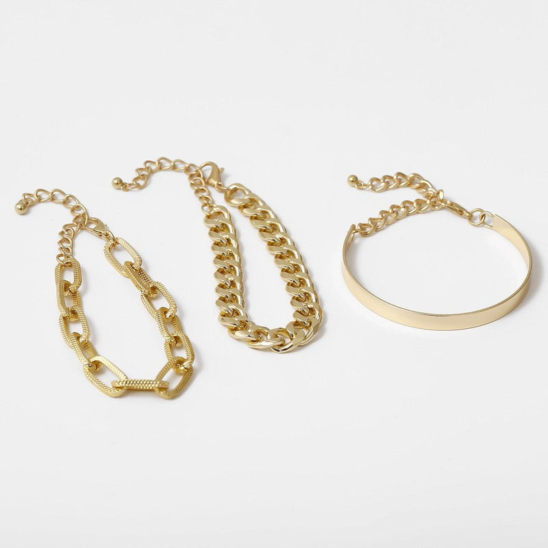 Bracelete - Kit Pulseira Cubic Dourado Feminino